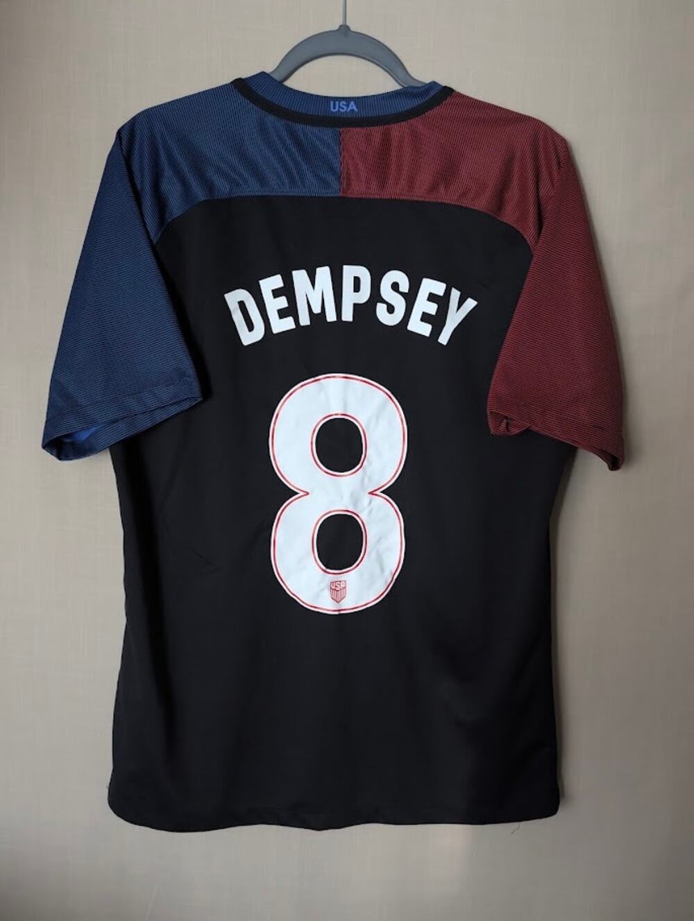 USA 2016 Away Clint Dempsey #8 Jersey Mens Large Nike